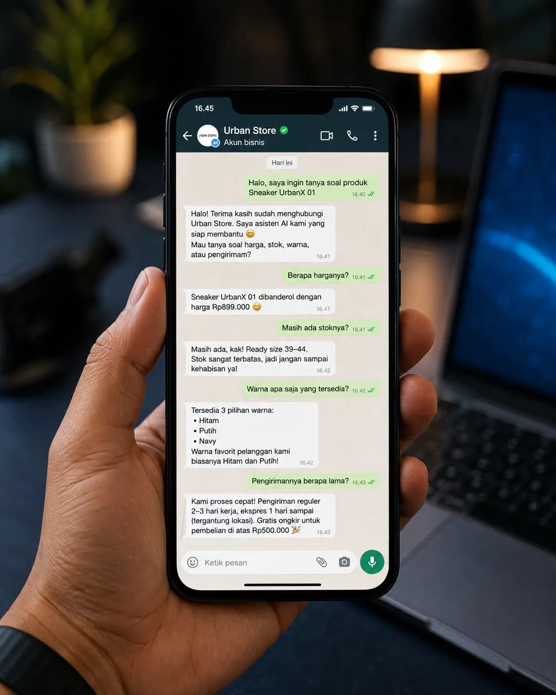 AI balas chat sesuai persona brand